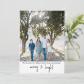 Merry & Bright Holiday Card Feestdagenkaart (Staand voorkant)