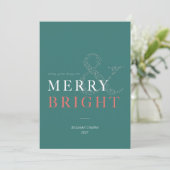 Merry & Bright Holiday Card Kaart (Staand voorkant)