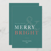 Merry & Bright Holiday Card Kaart (Voorkant / Achterkant)