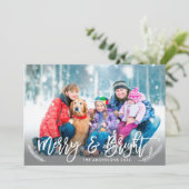 Merry & Bright Holiday-fotokaart Feestdagenkaart (Staand voorkant)