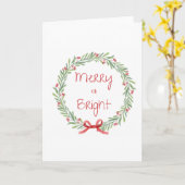 Merry & Bright Holiday Pillow Kaart (Gele Bloem)