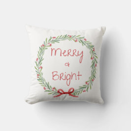 Merry & Bright Holiday Pillow Kussen