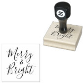 Merry & Bright Holiday Rubber Stamp Rubberstempel (Gestempeld)