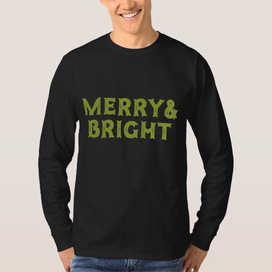 Merry & Bright Holiday T-shirt (Voorkant)
