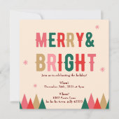 Merry & Bright Invitation Kaart (Voorkant)