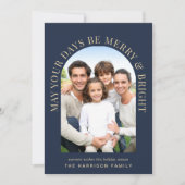 Merry Bright Jaar In Review Arch Foto Kerst Feestdagenkaart (Voorkant)