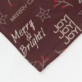 Merry & Bright | Joy, Joy, Joy | Kerstmis Fleece Deken (Hoek)