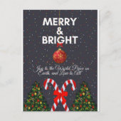 Merry & Bright Joyful Christmas Kaart (Voorkant)