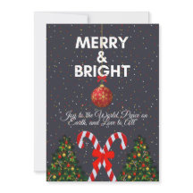 Merry & Bright Joyful Christmas Kaart