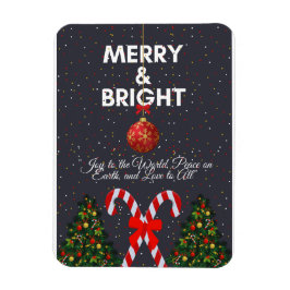 Merry & Bright Joyful Christmas Kaart Magneet