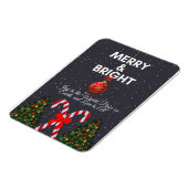 Merry & Bright Joyful Christmas Kaart Magneet (Linkerzijde)