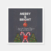 Merry & Bright Joyful Christmas Kaart Servet (Voorkant)