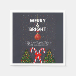 Merry & Bright Joyful Christmas Kaart Servet