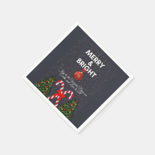 Merry & Bright Joyful Christmas Kaart Servet