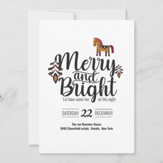 Merry & Bright Kaart (Voorkant)