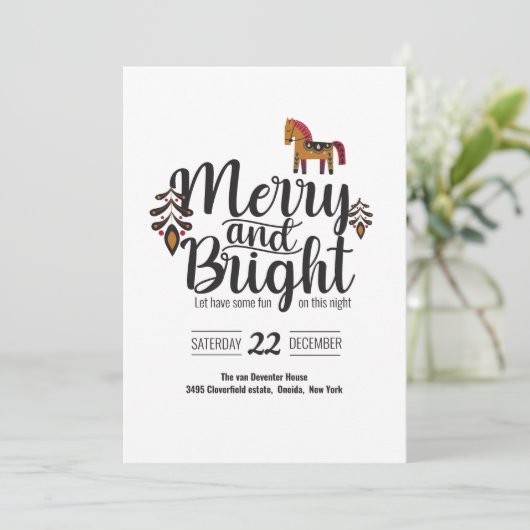 Merry & Bright Kaart (Staand voorkant)