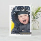 Merry & Bright Kerst Foto Kaart voor Kerstmis (Staand voorkant)