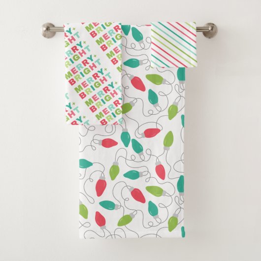 Merry & Bright Kerst Handdoek Set (Insitu)