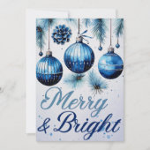 "Merry & Bright" Kerst Kaarten Set (Voorkant)