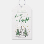 Merry & Bright Kerst Pop Door Cadeaulabel (Voorkant)