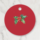 "Merry & Bright" Kerst vakantie cadeau Label (Achterkant)