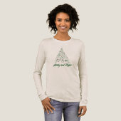 Merry & Bright Kerstboom T-shirt (Voorkant)