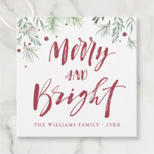 Merry & Bright Kerstcadeautags Bedankjes Labels