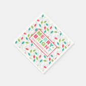 Merry + Bright Kerstfeest servetten (Hoek)