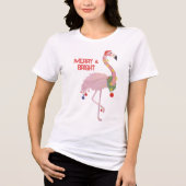 Merry & Bright Kerstfeestjes Tri-Blend Shirt (Voorkant)