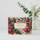  "Merry & Bright" Kerstgroet Feestdagenkaart (Staand voorkant)