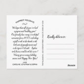 Merry Bright Kersthand Letterserie Foto Briefkaart (Achterkant)