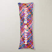 Merry & Bright kerstlamppatroon omkeerbaar Lichaamskussen (Voorkant Verticaal)