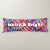 Merry & Bright kerstlamppatroon omkeerbaar Lichaamskussen (Voorkant)