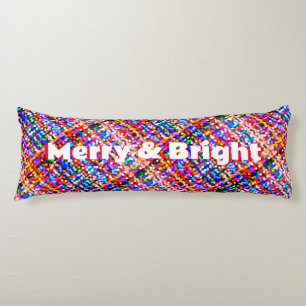 Merry & Bright kerstlamppatroon omkeerbaar Lichaamskussen