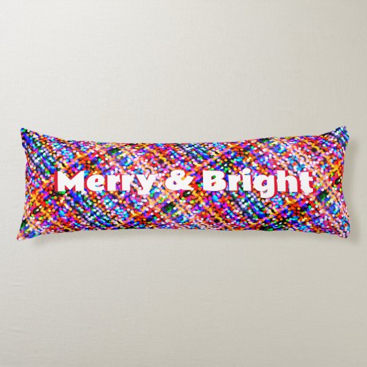 Merry & Bright kerstlamppatroon omkeerbaar Lichaamskussen (Voorkant)