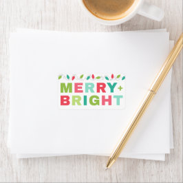 Merry & Bright Kerstlichten Label