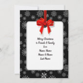 Merry & Bright/Kerstmis Gezegde/2-sided/Snowflakes Feestdagenkaart (Achterkant)