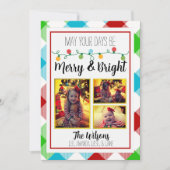 Merry & Bright Kerstmis Light-Kaart voor kerstmis Aankondiging (Voorkant)