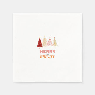 Merry & Bright Kerstmis Napkins Servet