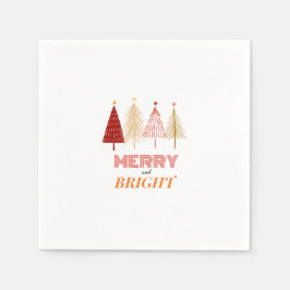 Merry & Bright Kerstmis Napkins Servet