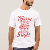Merry & Bright - Kerstmis T-shirt (Voorkant)
