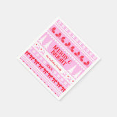 Merry & Bright Kersttrui Roze en Rood Servet (Hoek)