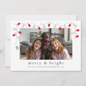 Merry & Bright | Kerstverlichtingskaart voor de fe Feestdagenkaart (Voorkant)