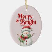 Merry & Bright kerstversiering Keramisch Ornament (Rechts)