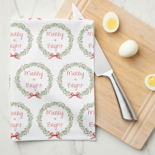 Merry & Bright Keukenhanddoeken (Quarter Fold)