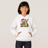 Merry & Bright Kids Pullover Hoodie – Schattige Ke (Voorkant volledig)