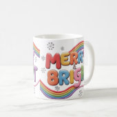 Merry & Bright Klassieke Kerstmug Koffiemok (Voorkant rechts)