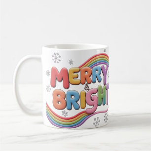 Merry & Bright Klassieke Kerstmug Koffiemok