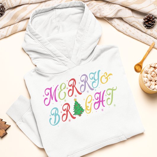 Merry & Bright Kleurrijke Kerstboom Vrouwen Hoodie