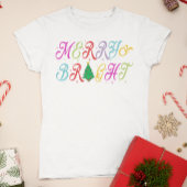 Merry & Bright Kleurrijke Kerstboom Vrouwen T-shirt